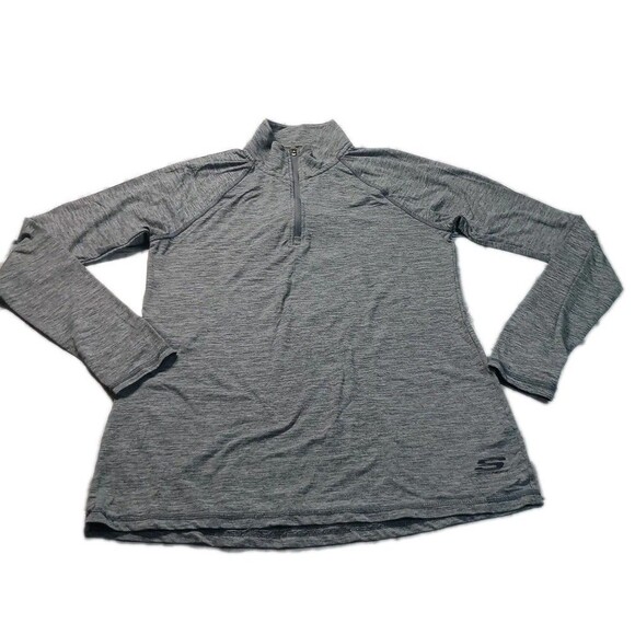 Skechers Women Gray Long Sleeve  Fleece Sz  M - Picture 2 of 11